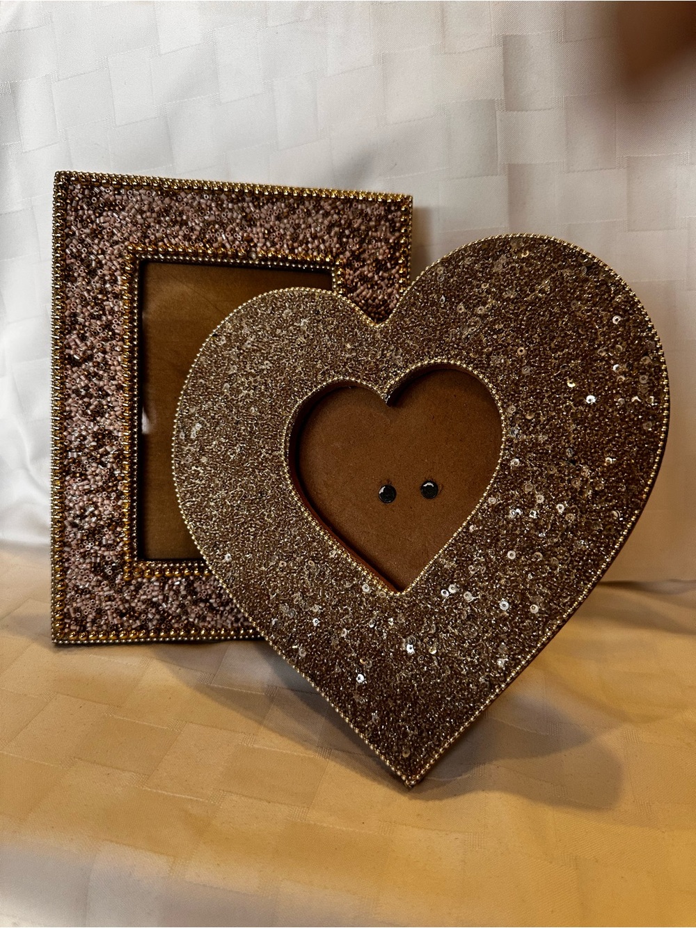 NWOT Catherine Malandrino Pink Beaded Picture Frames